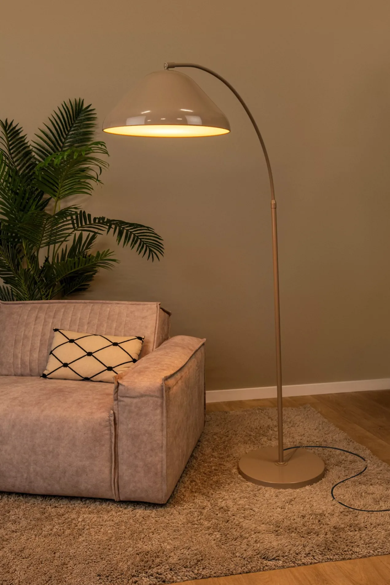 Vloerlamp Andres taupe