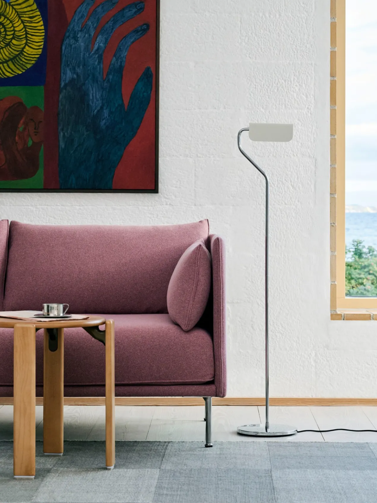 Vloerlamp Apex oyster white