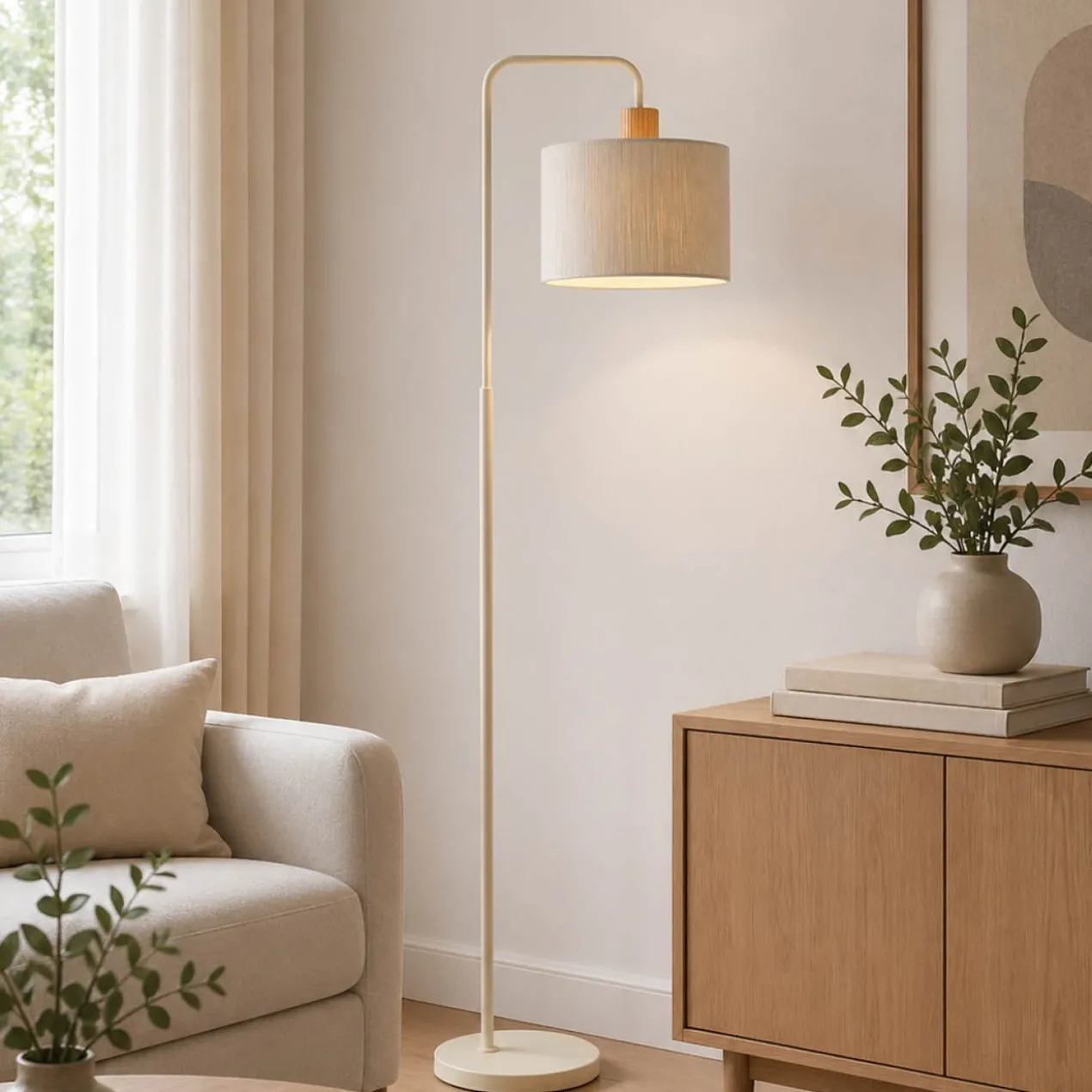 Vloerlamp Arjan beige