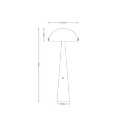 Vloerlamp Barone Ø52,6 cm beige