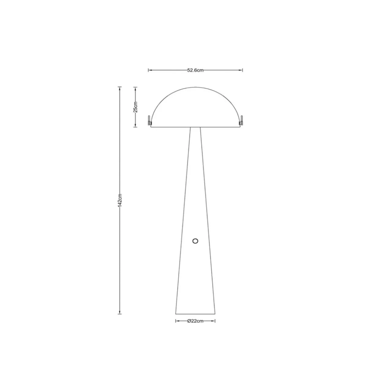 Vloerlamp Barone Ø52,6 cm beige