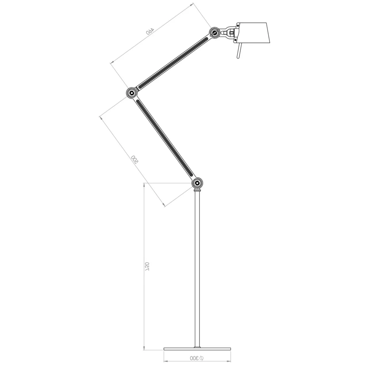 Vloerlamp Bolt 2 armen daybreak rose