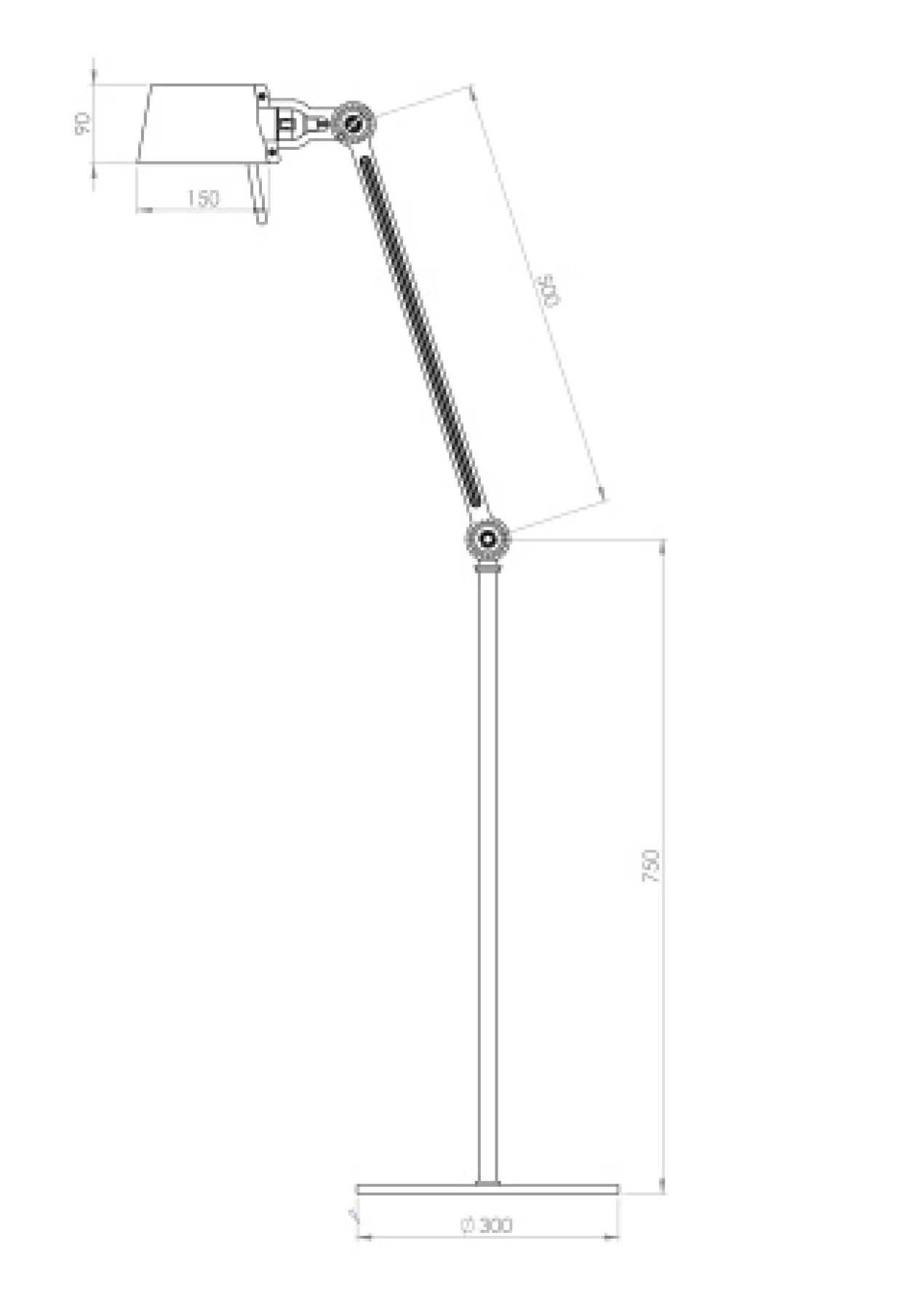 Vloerlamp Bolt 1 arm midnight gray