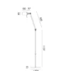 Vloerlamp Bolt Long 1 arm striking orange