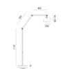 Vloerlamp Bolt Long upperfit 2 armen ash grey