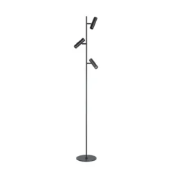 Vloerlamp Bram 3-lichts zwart