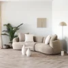 Vloerlamp Cheryl marmer zand Ø40 cm