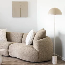 Vloerlamp Cheryl marmer zand Ø40 cm
