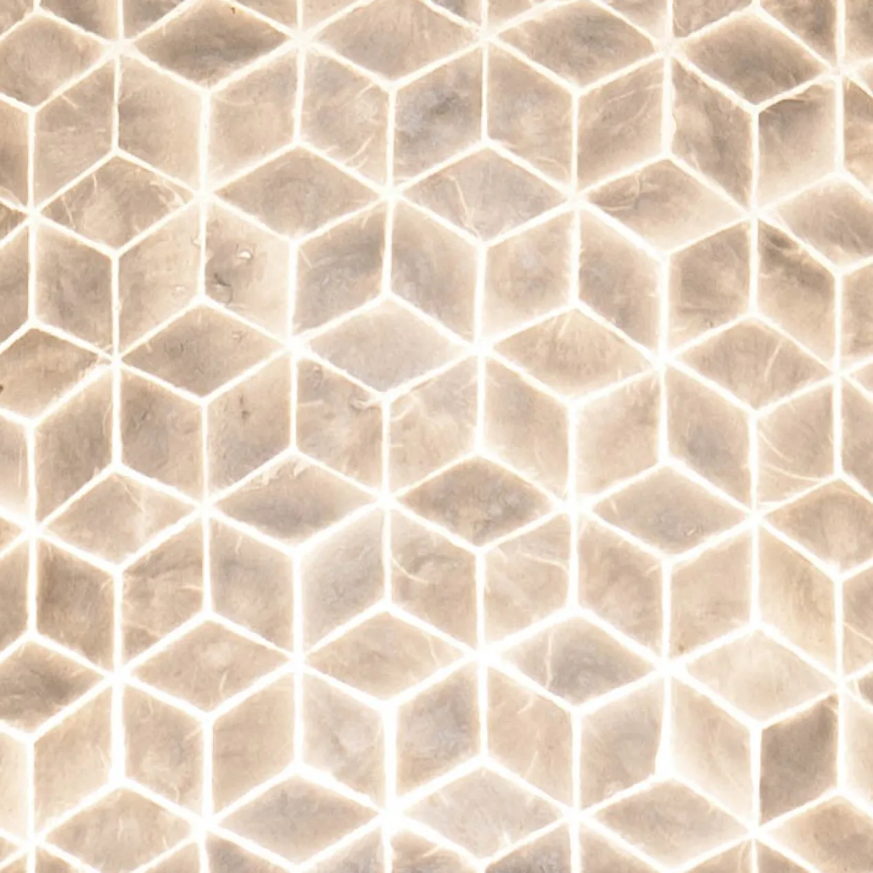 Vloerlamp cilinder cubes white capiz schelp 150 cm