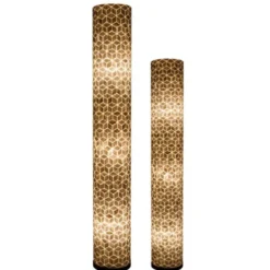 Vloerlamp cilinder cubes white capiz schelp 150 cm