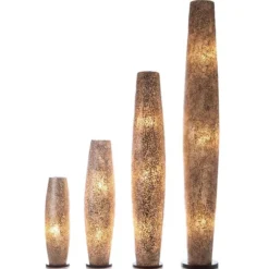 Vloerlamp Cone gold capiz 150 cm