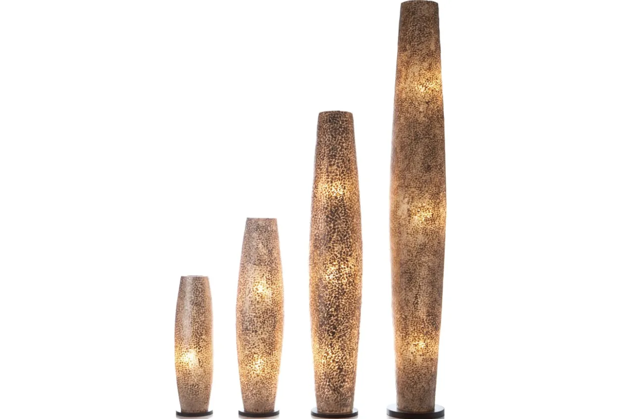 Vloerlamp Cone gold capiz schelp 200 cm