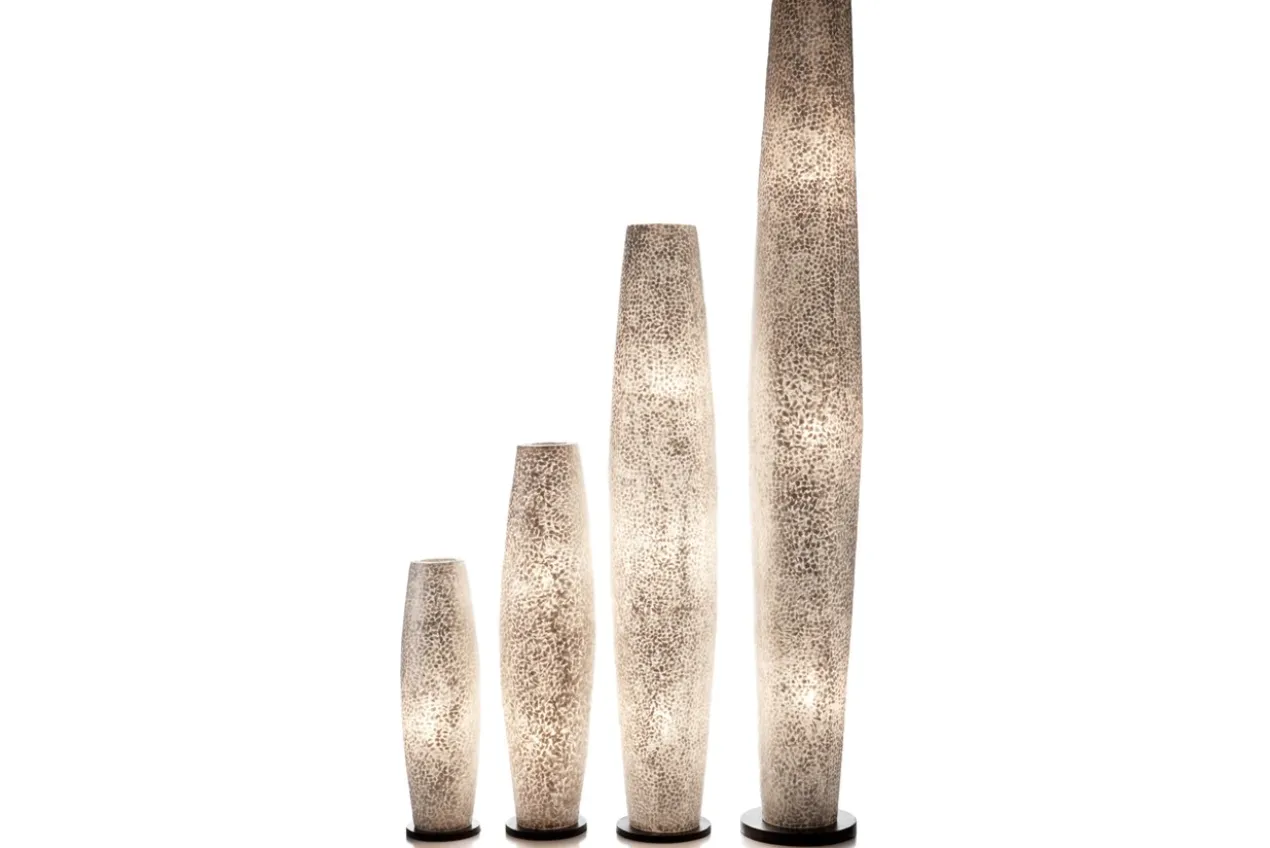 Vloerlamp Cone white capiz 200 cm