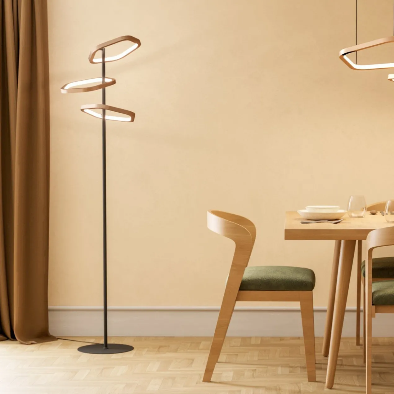 Vloerlamp Estrella brons