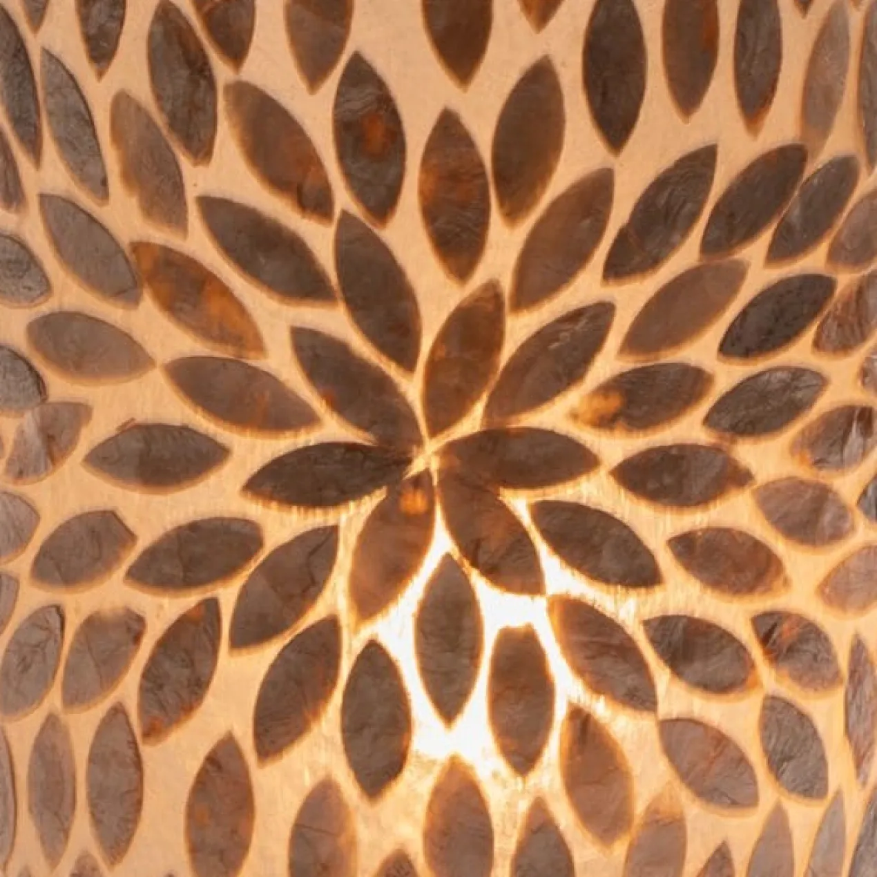 Vloerlamp flower gold capiz vaas 150 cm
