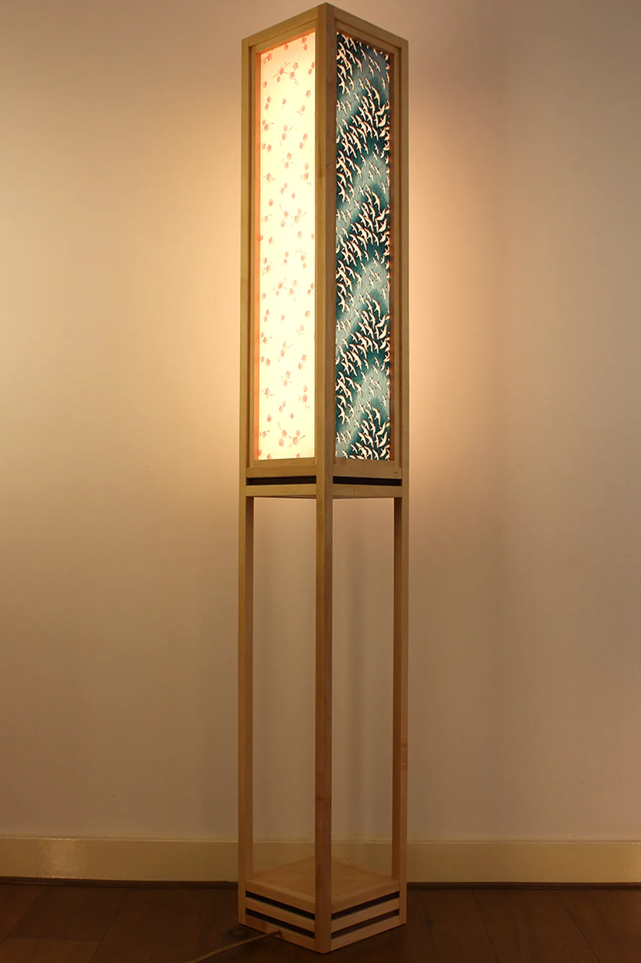 Vloerlamp Ginza maple