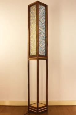 Vloerlamp Ginza walnut