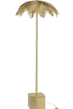 Vloerlamp Kokosbladeren staal Goud