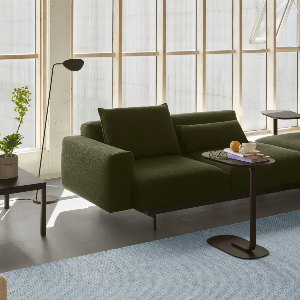 Vloerlamp Leaf zwart