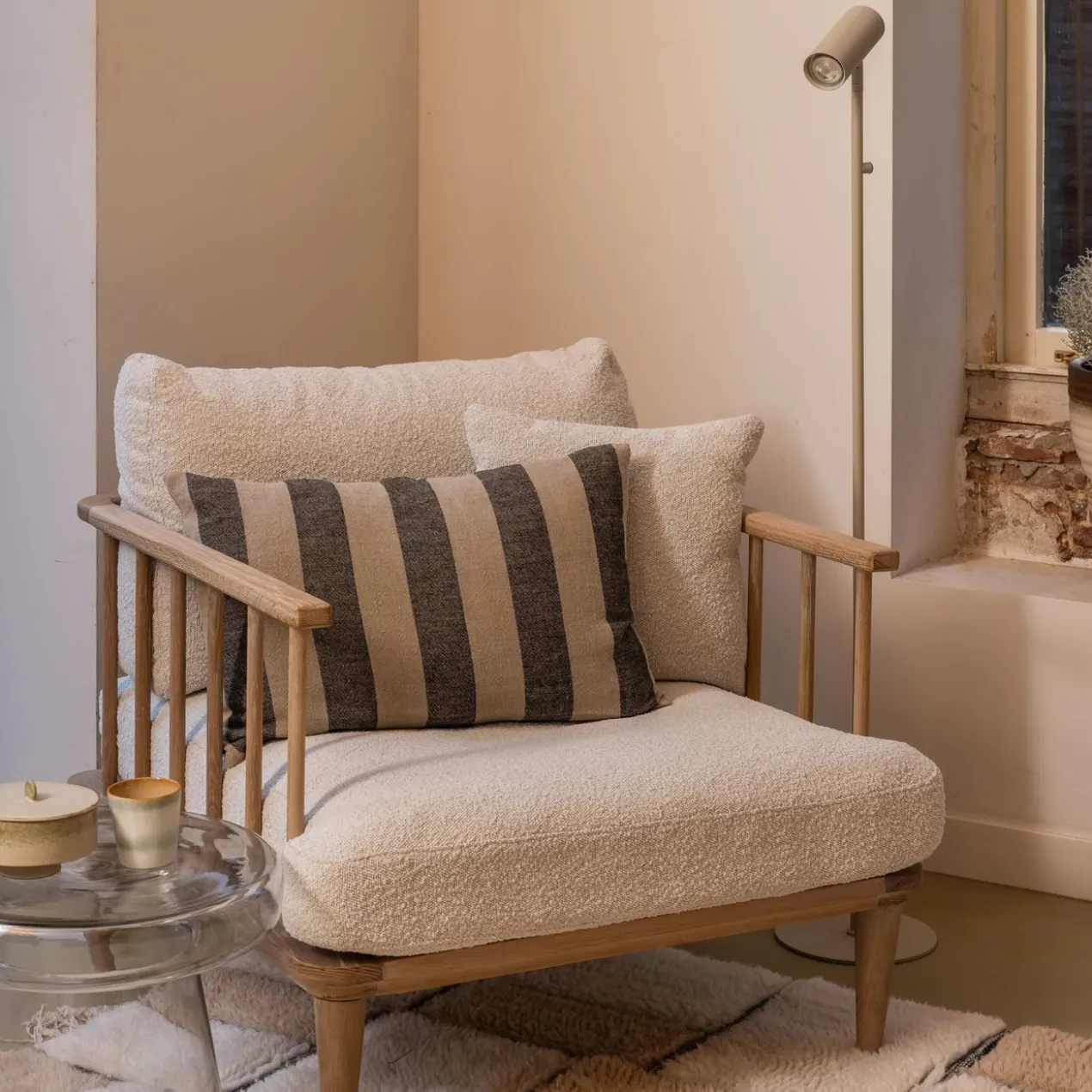 Vloerlamp Lio beige
