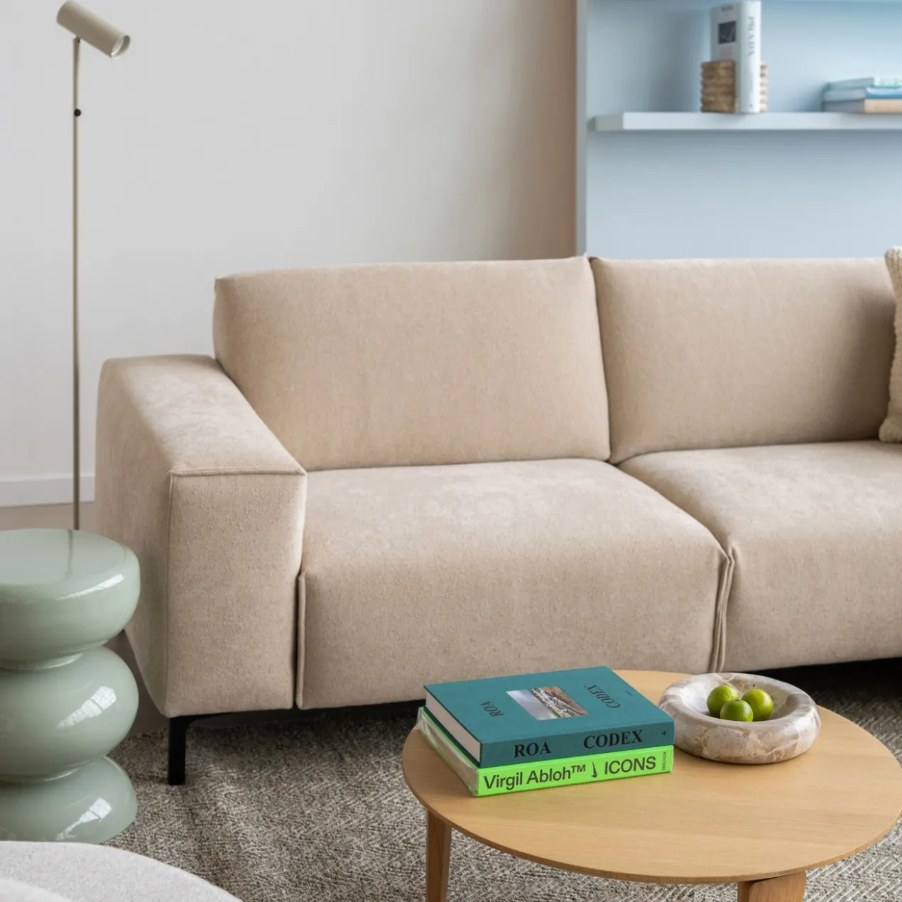 Vloerlamp Lio beige