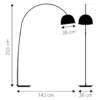 Vloerlamp Lucca zwart
