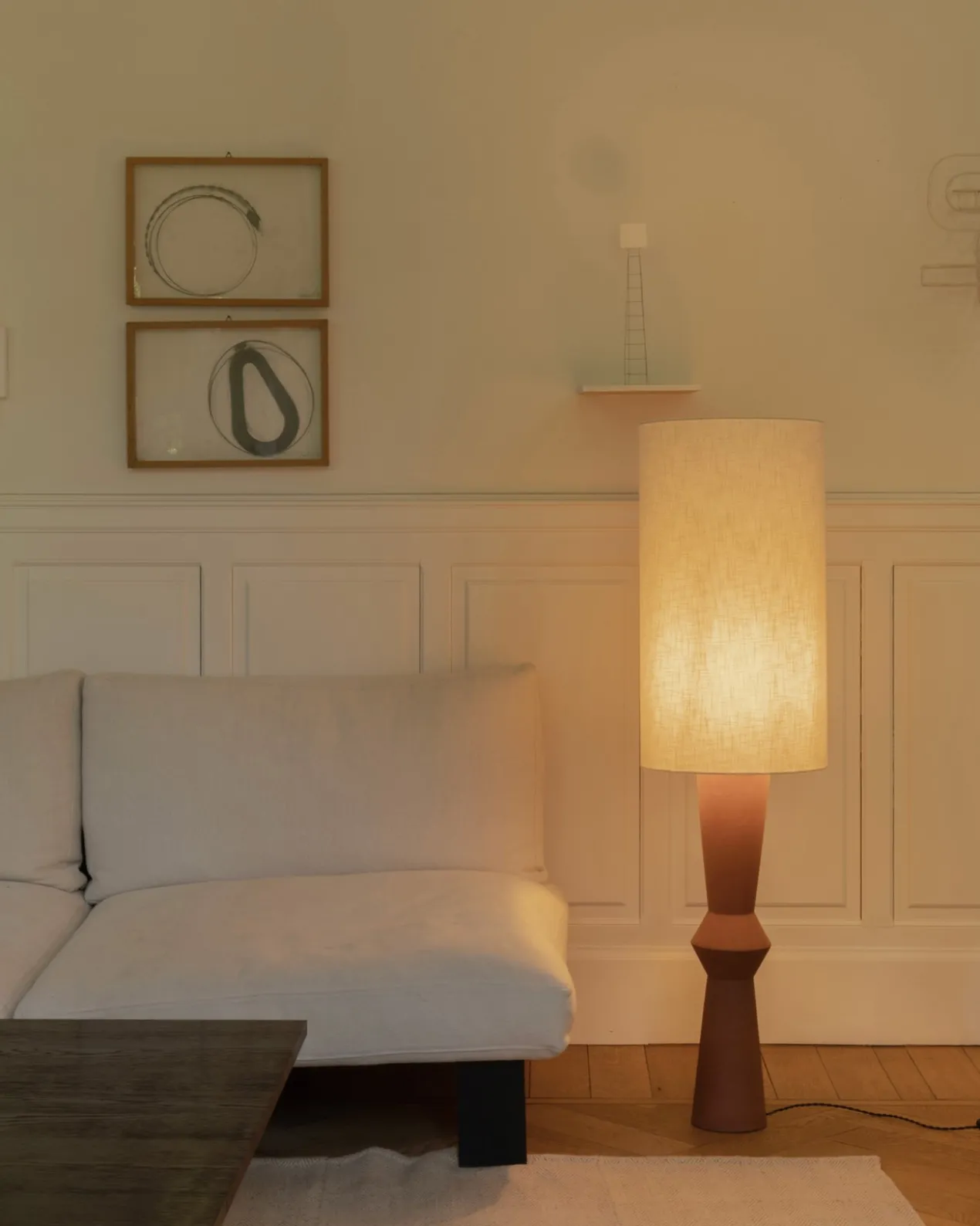 Vloerlamp Marie-ann red/brown/beige