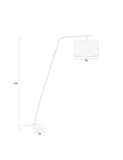 Vloerlamp MARTINE wit