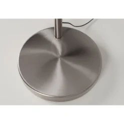 Vloerlamp metal bow satin nickel