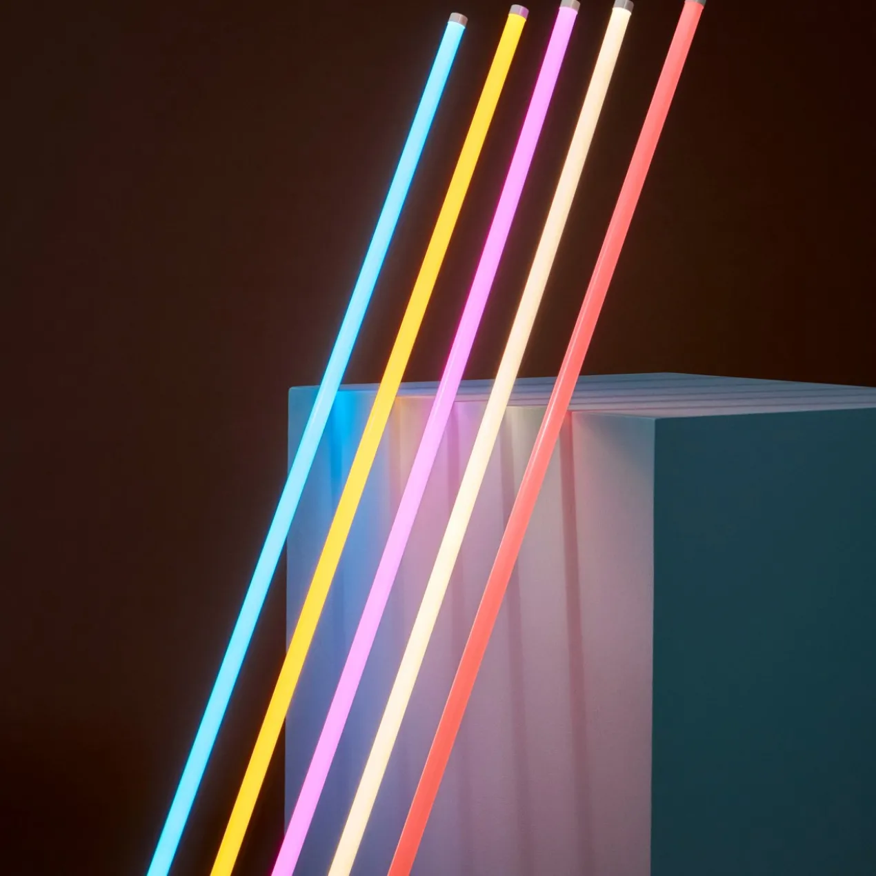 Vloerlamp Neon Tube LED geel