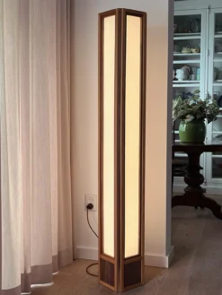 Vloerlamp Osaka cedar