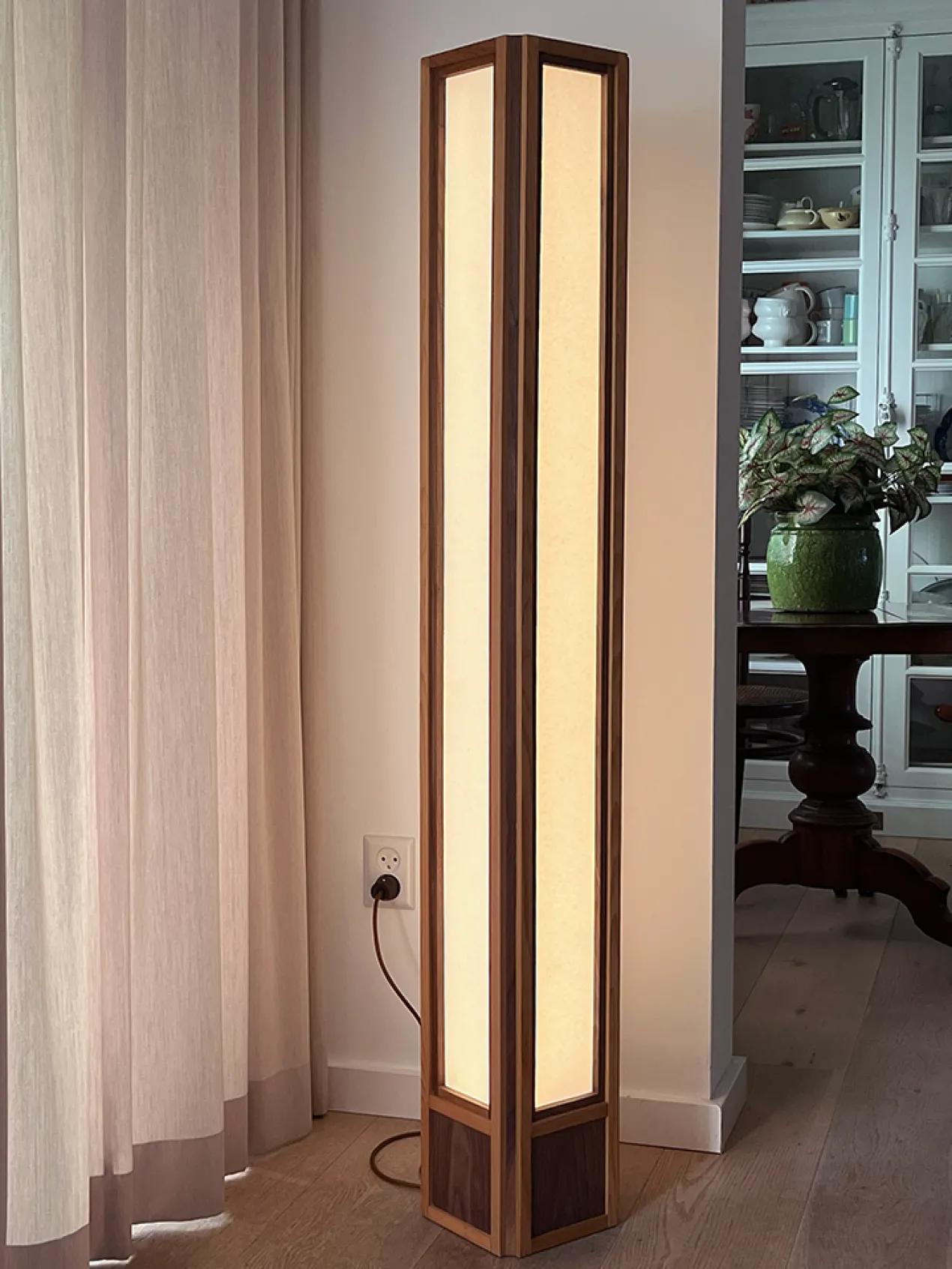 Vloerlamp Osaka cedar