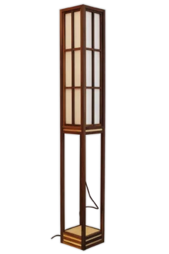 Vloerlamp Tokyo walnut