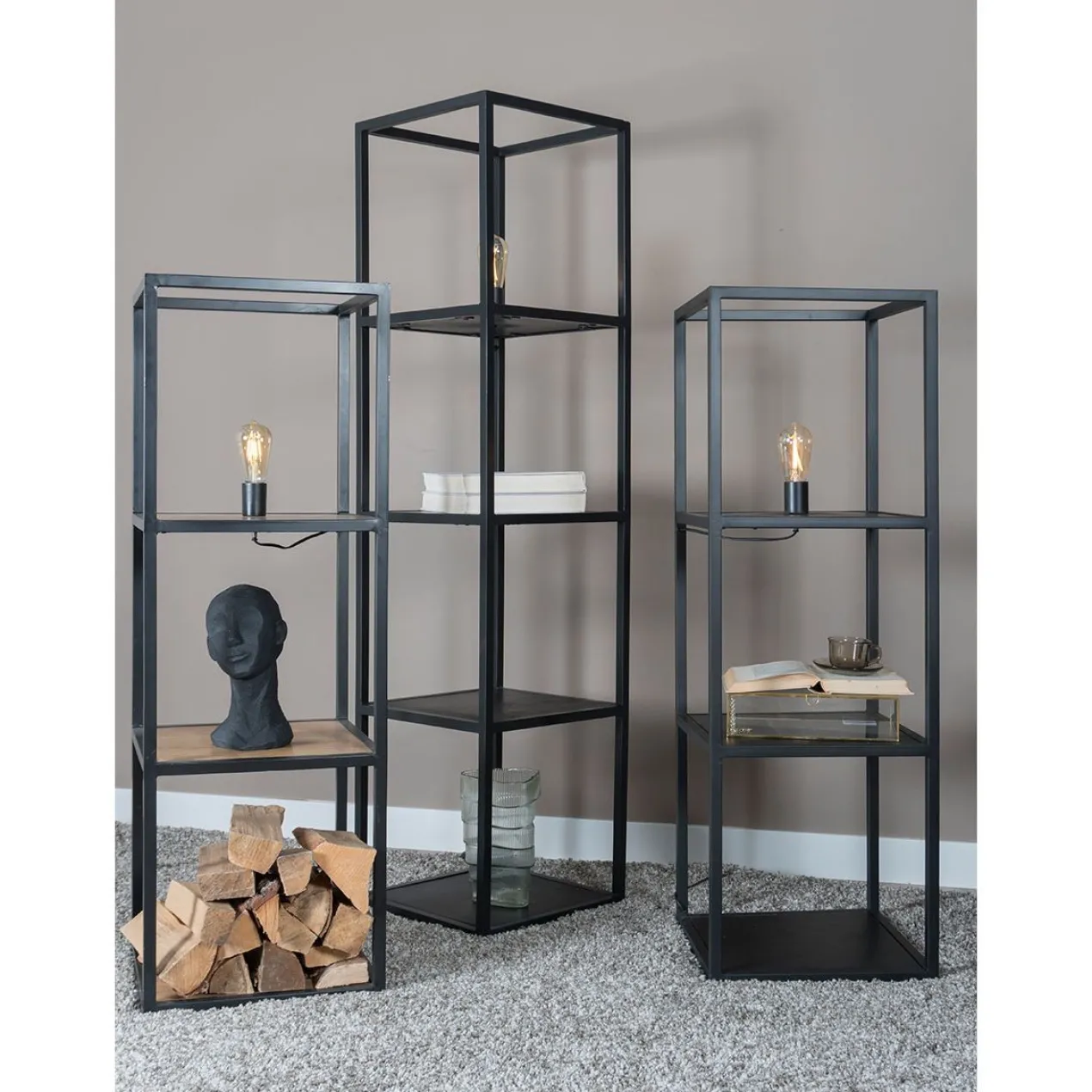 Vloerlamp Vintage Zwart/Zwart 160 cm