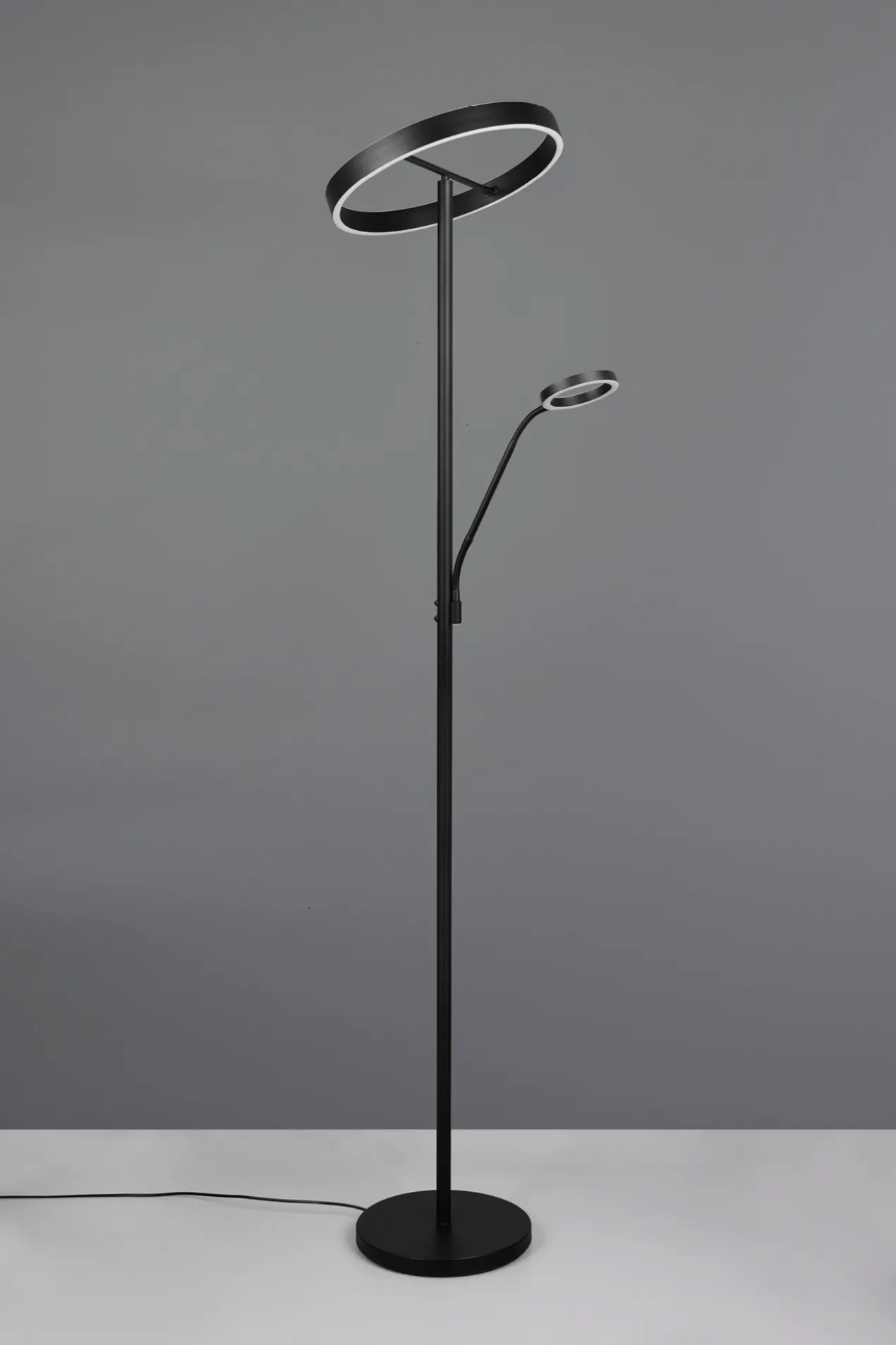 Vloerlamp Wills 2-lichts mat zwart