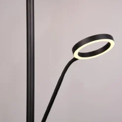 Vloerlamp Wills 2-lichts mat zwart