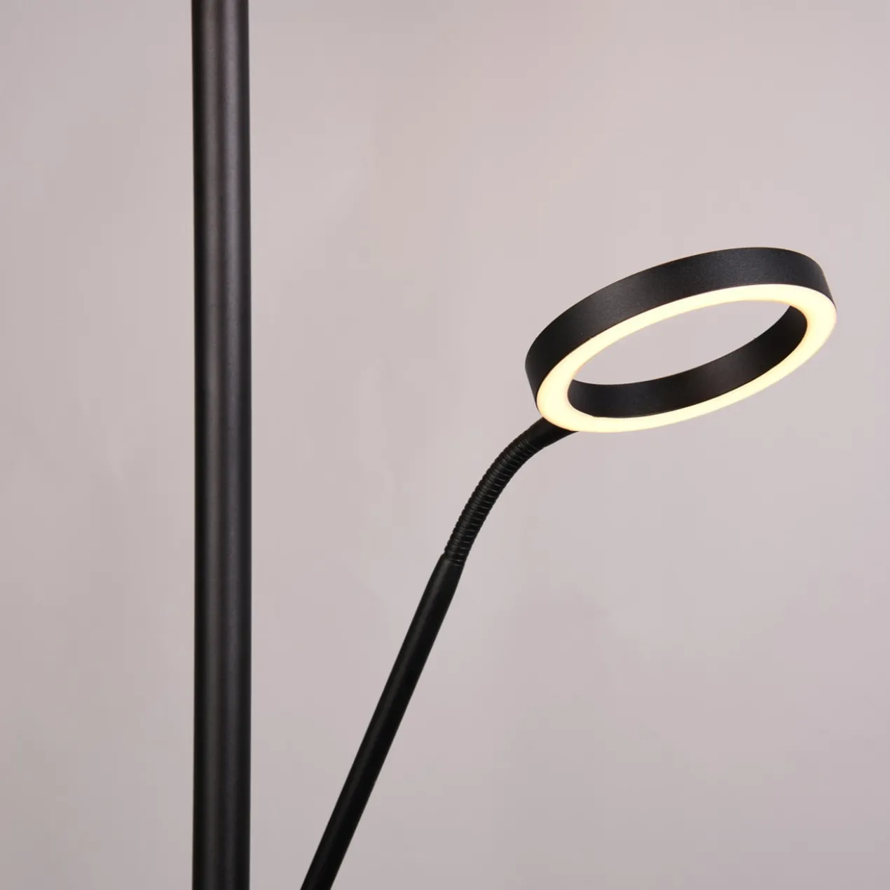 Vloerlamp Wills 2-lichts mat zwart