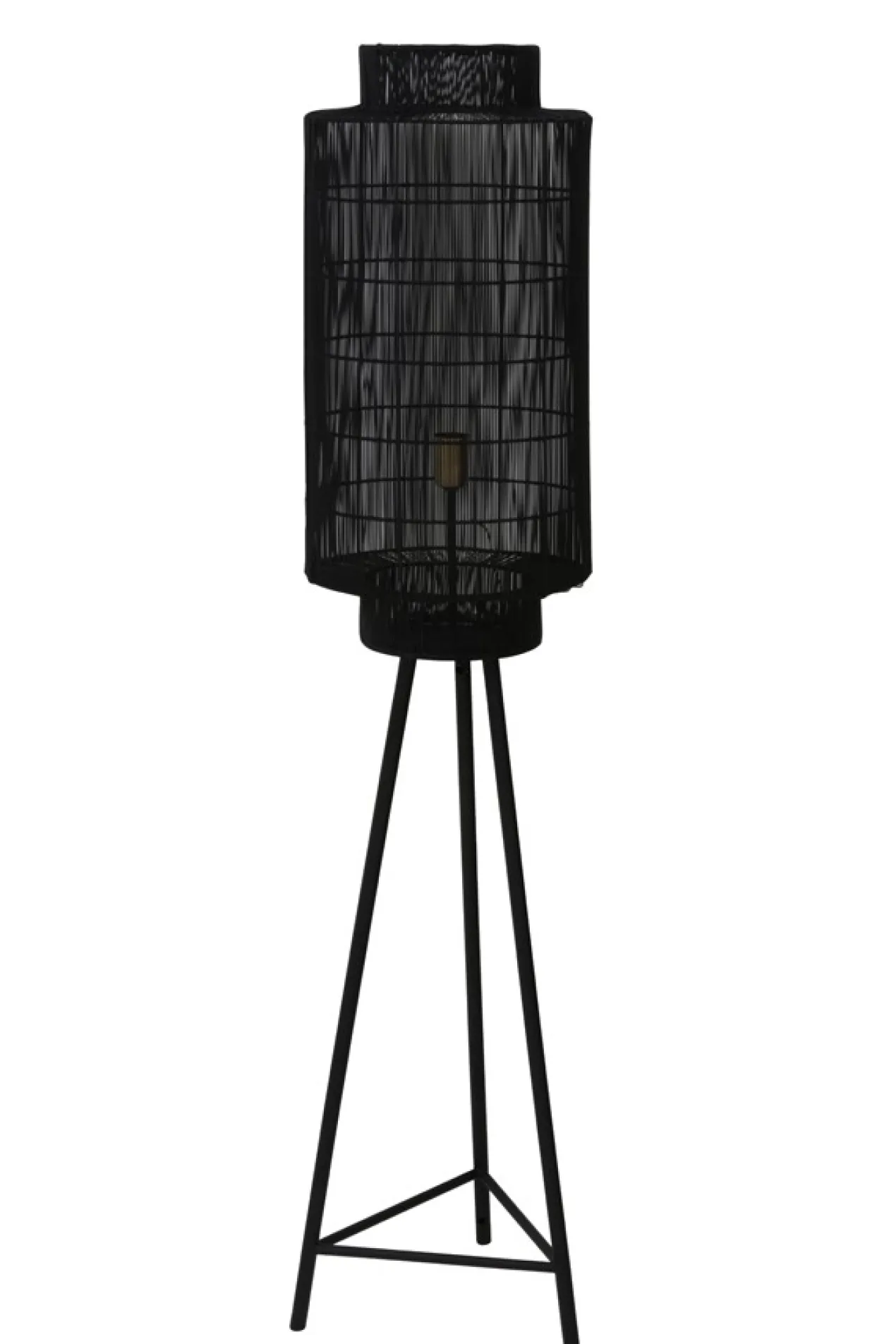 Vloerlamp zwart stripe