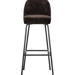 Vogue barstoel 80 cm 3d chenille donkerbruin