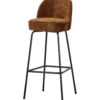 Vogue barstoel 80 cm 3d chenille middenbruin