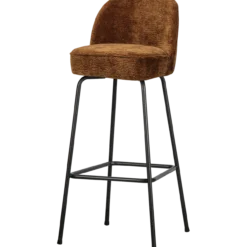 Vogue barstoel 80 cm 3d chenille middenbruin