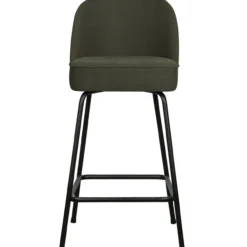 Vogue barstoel 65 cm geweven stof warm groen