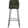 Vogue barstoel 80 cm geweven stof warm groen