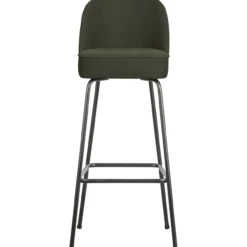 Vogue barstoel 80 cm geweven stof warm groen