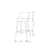 Vogue barstoel 65 cm leer cognac