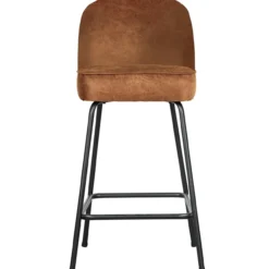 Vogue barstoel 65 cm leer cognac