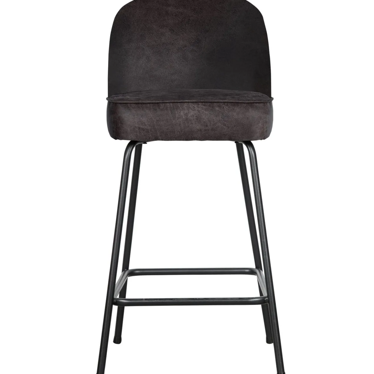 Vogue barstoel 65 cm leer zwart