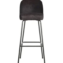 Vogue barstoel 80 cm leer zwart
