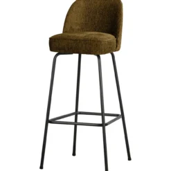 Vogue barstoel 80 cm structure velvet brass