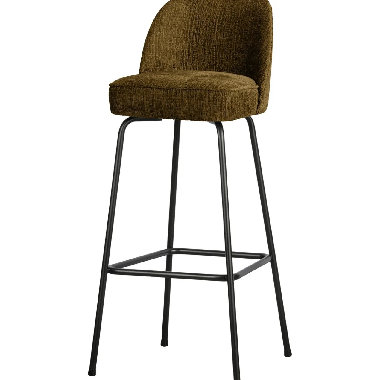 Vogue barstoel 80 cm structure velvet brass